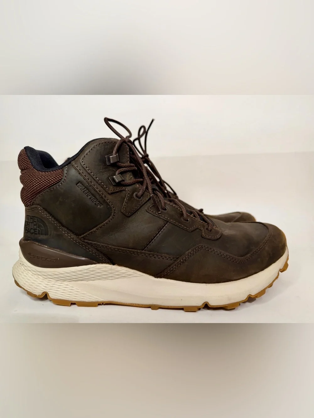 The North Face Men's Vals II Mid Leather Waterproof Boots Black Size 10.5